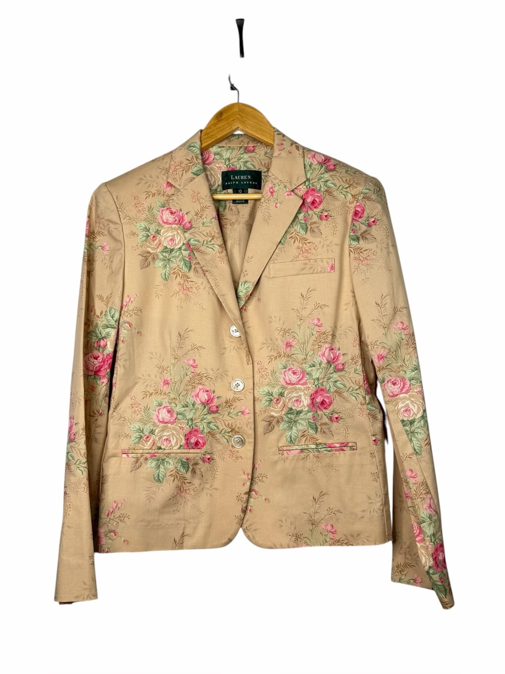 Ralph Lauren Vintage Floral Rose Romantic Cottagecore Chintz Blazer Jacket 10